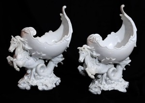 Figura par porcelan Italija, kraj 19. veka Visina: 37 cm