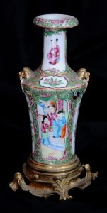 Vaza Bronza/porcelan Kina Visina: 23,5 cm