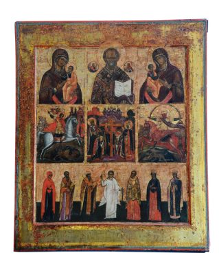 ikona carska rusija,kraj 18.veka dimenzija 52 x 43 cm