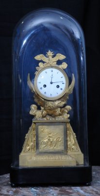 sat bronza, vatrena pozlata, ampir, 1800. godina, francuska visina 48 cm